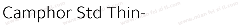 Camphor Std Thin字体转换